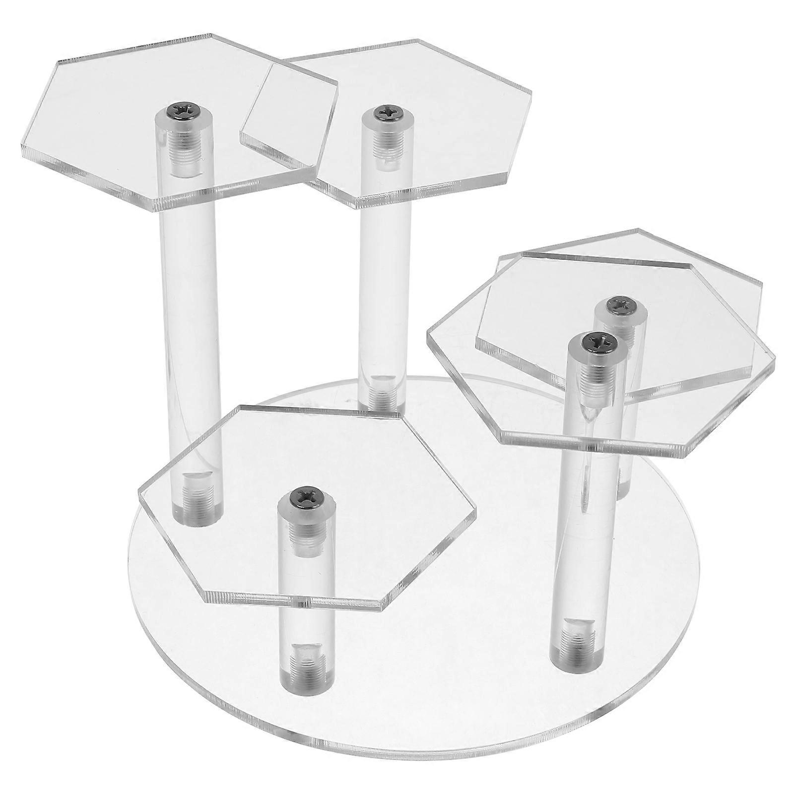 Clear Acrylic Riser Display Stand for Jewelry Multi-Purpose 5Pcs Set