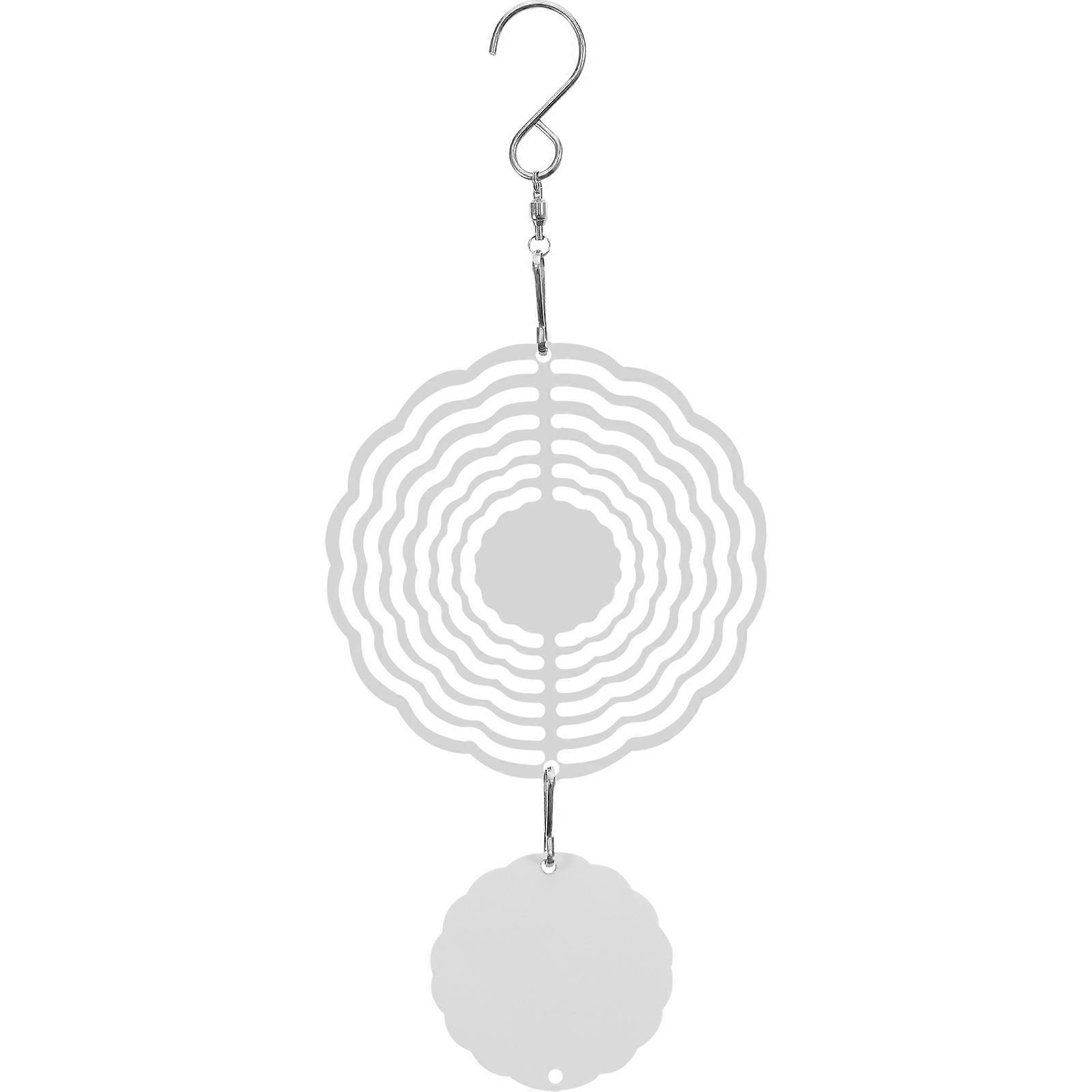 White Sublimation Aluminum Wind Spinner for Hanging Decor