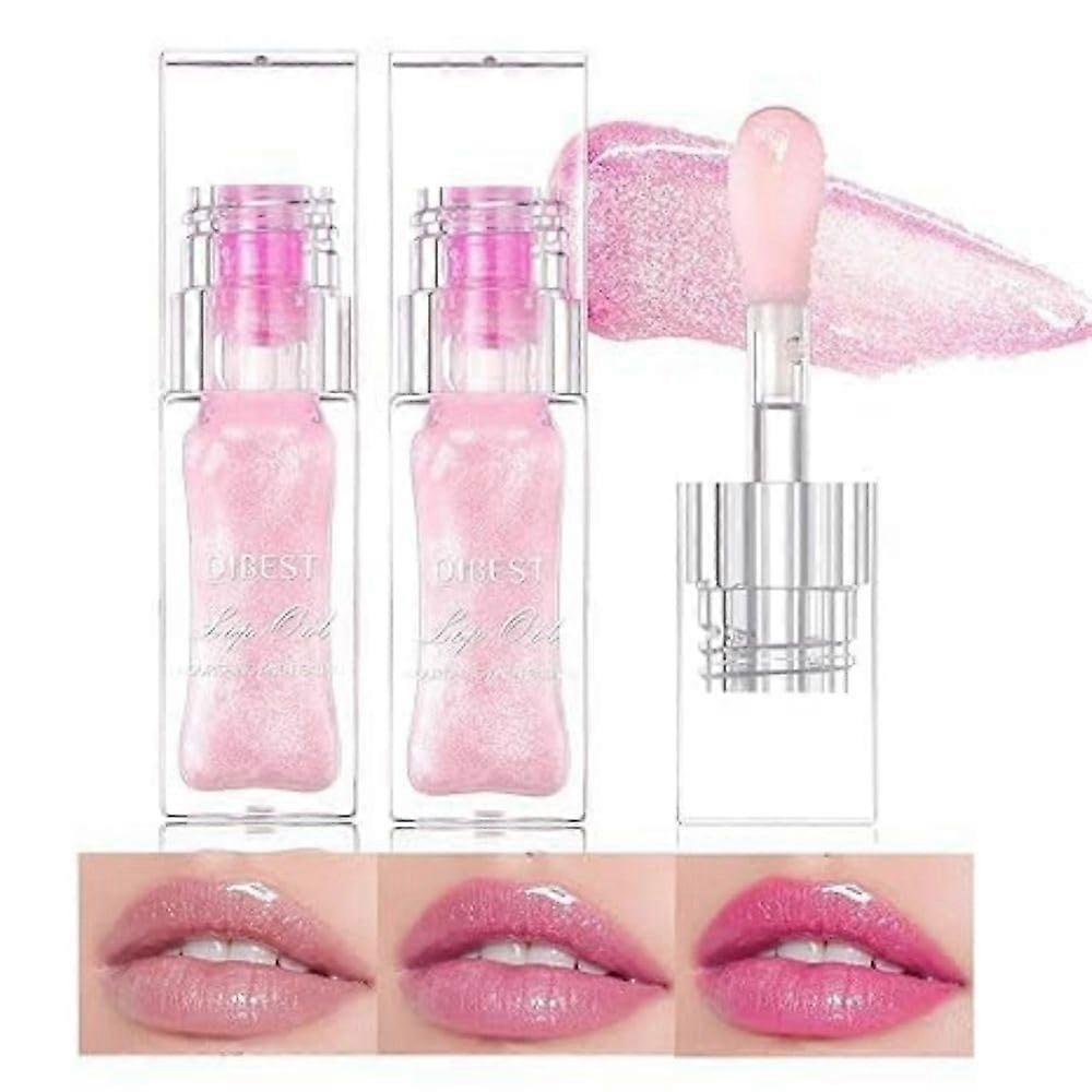 PH Lip Oil 2Pack pHResponsive Color Changing Hydration Shiny Pink NonSticky Gloss with Vitamin E