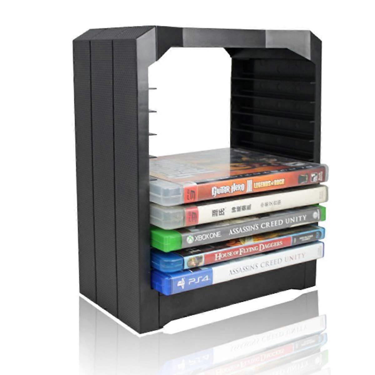 Game CD Holder 10 Disc Storage Tower for PS4 Slim Pro Xbox ONE SpaceSaving Organized Display