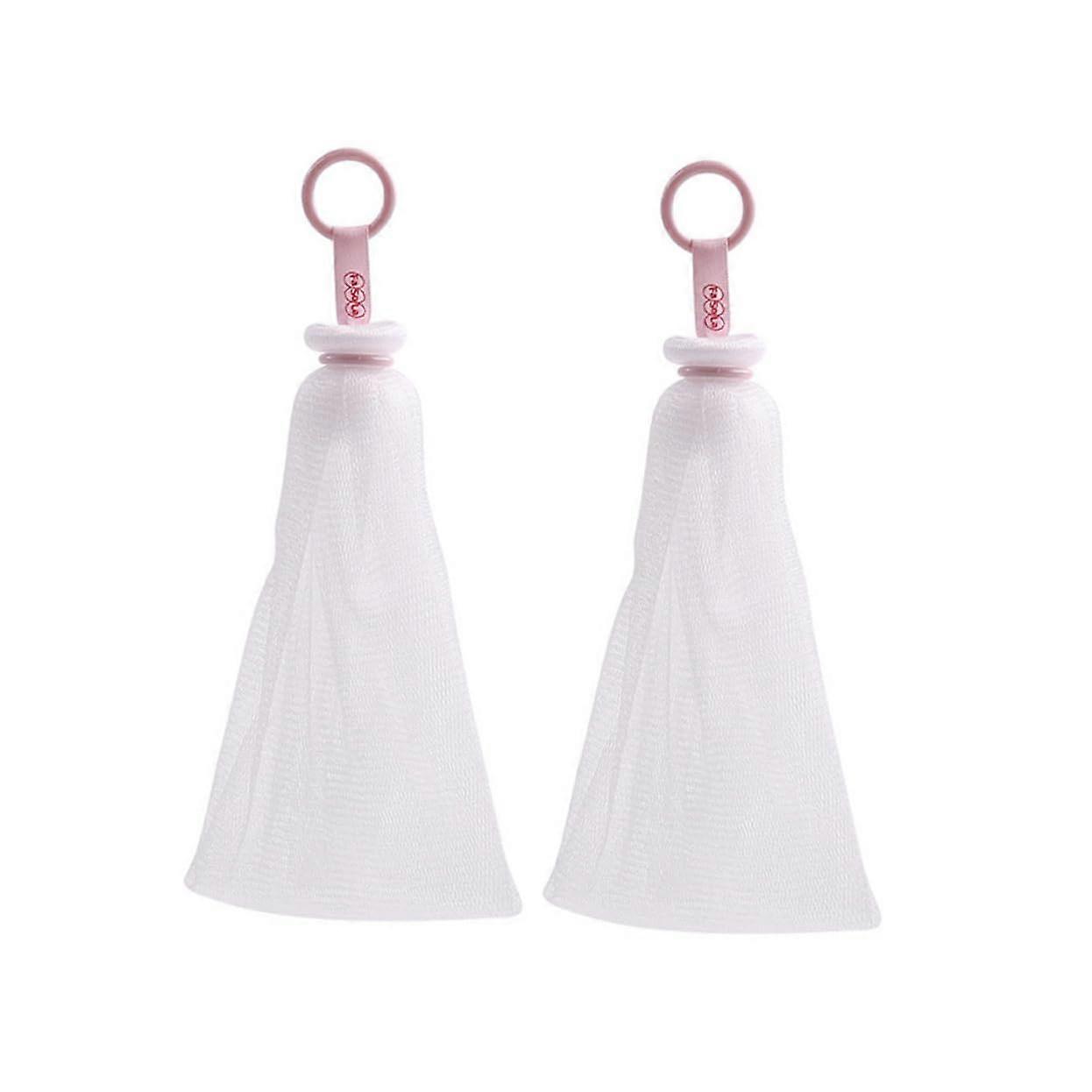 2pcs Foaming Soap Net for Shower with Rich Bubble Creation and Exfoliating Fast Drying Design