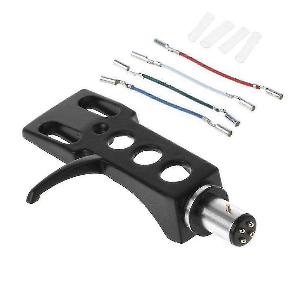 Phono Turntable Headshell Mount Phono Phonograph Head Holder Stylus Lead Wire for LP Disc Record Player