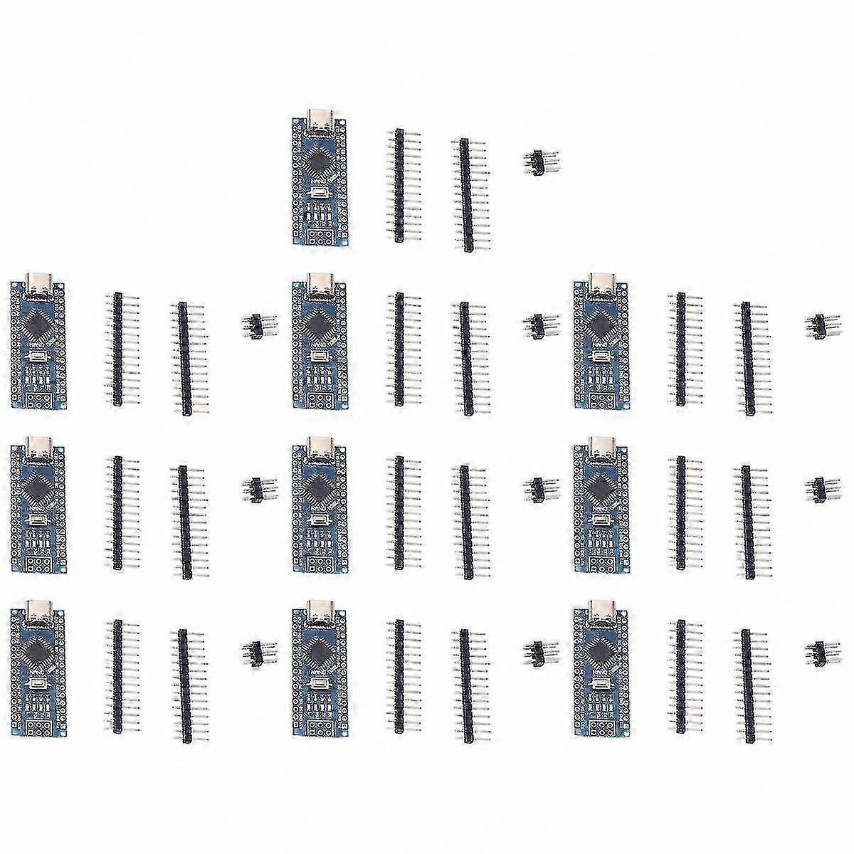 10pcs Nano 3.0 Type-C Bootloader-Compatible Controller for CH340 Driver, 16MHz ATmega328P Microcontroller Board