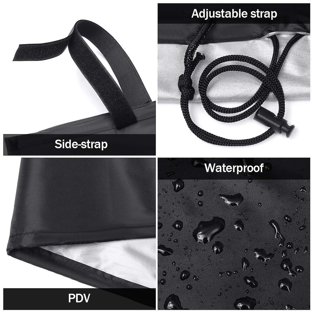 Table Tennis Table Cover Waterproof Cover for Ping Pong Table 165 x 70 x 185 cm Black