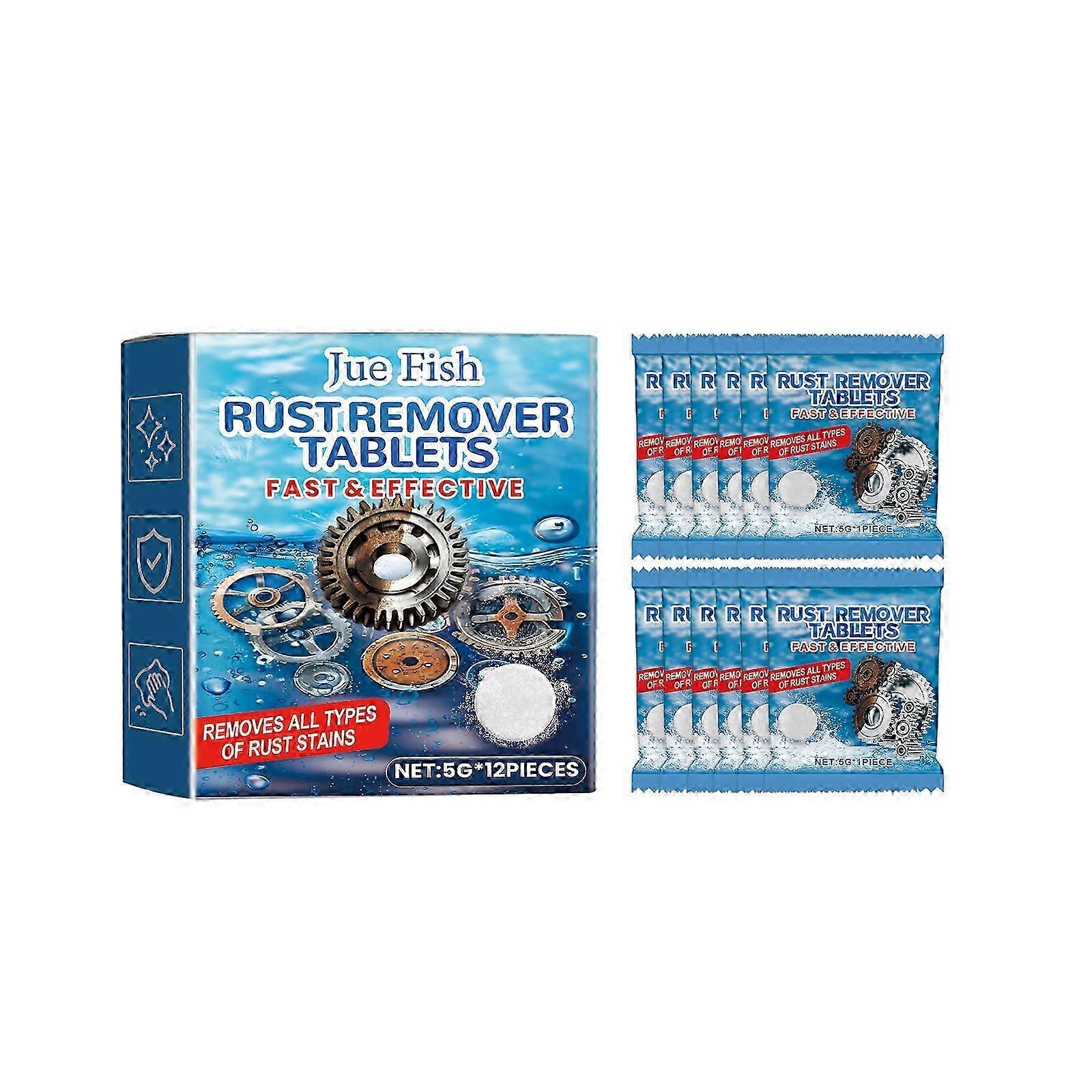Multi-Function Rust Remover Tablets - Clean & Restore Metal Surfaces with Peppermint & Lemon Extracts