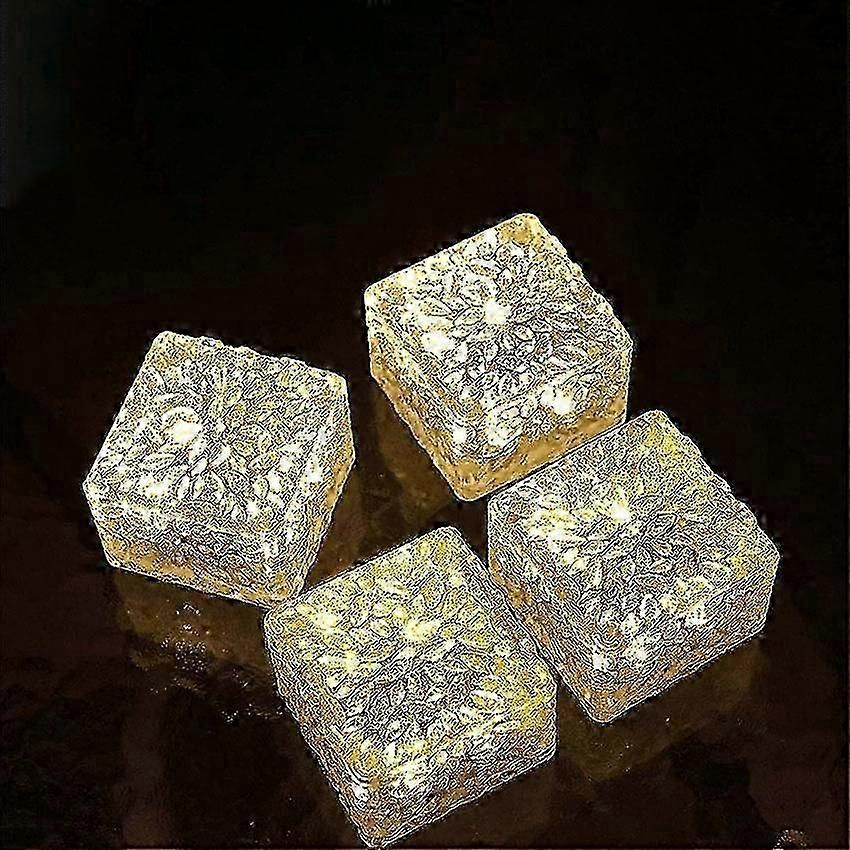 Solar Led Brick Lights - Icicle Landscape Path Lights 7x7x5.5cm