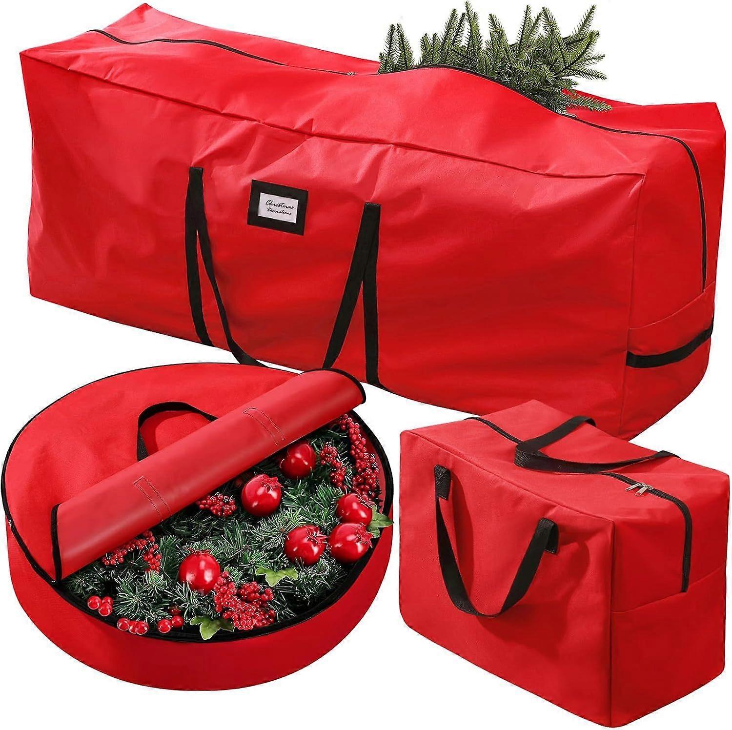 3 Pack Christmas Tree Storage Bag, for 7.5 Ft Artificial Trees up, Durable