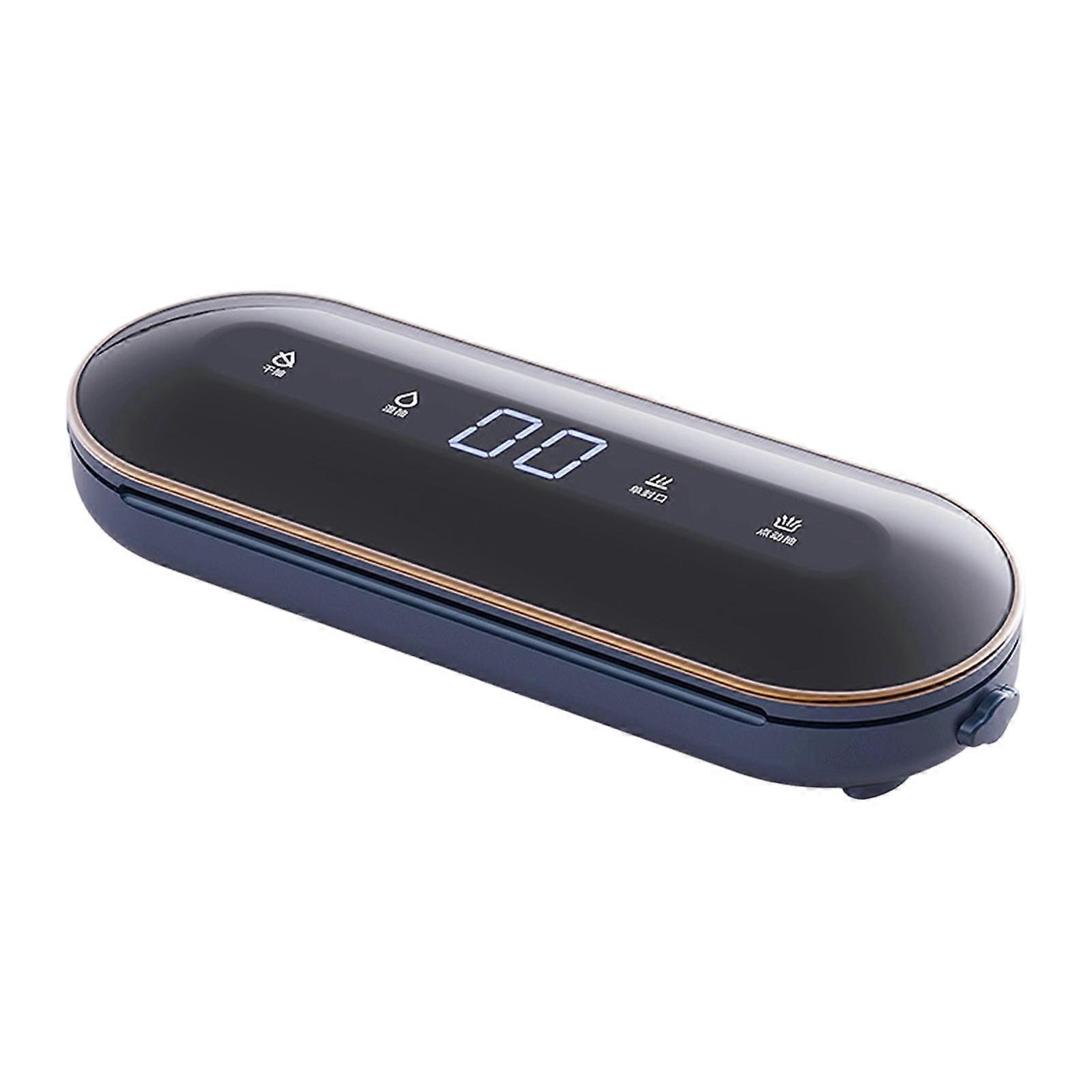 High Suction Automatic Sealing Machine Kitchen Vacuum Sealer Packaging Machine Vacuum Sealing Device for Beginners  navy blue