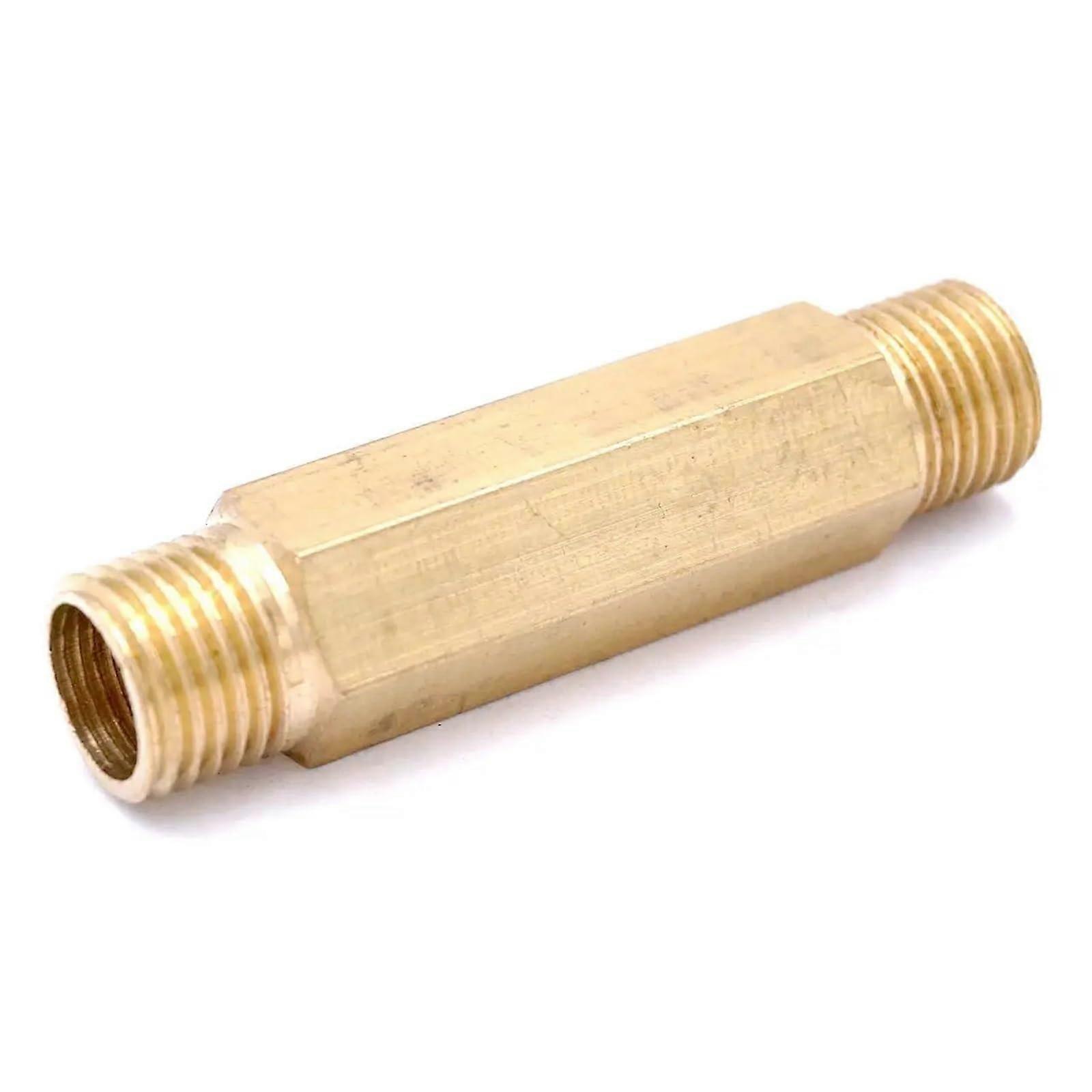 Brass Pipe Fitting Coupler 1/4 Inch Male Thread 60mm LeakProof Connector for Water Pipe