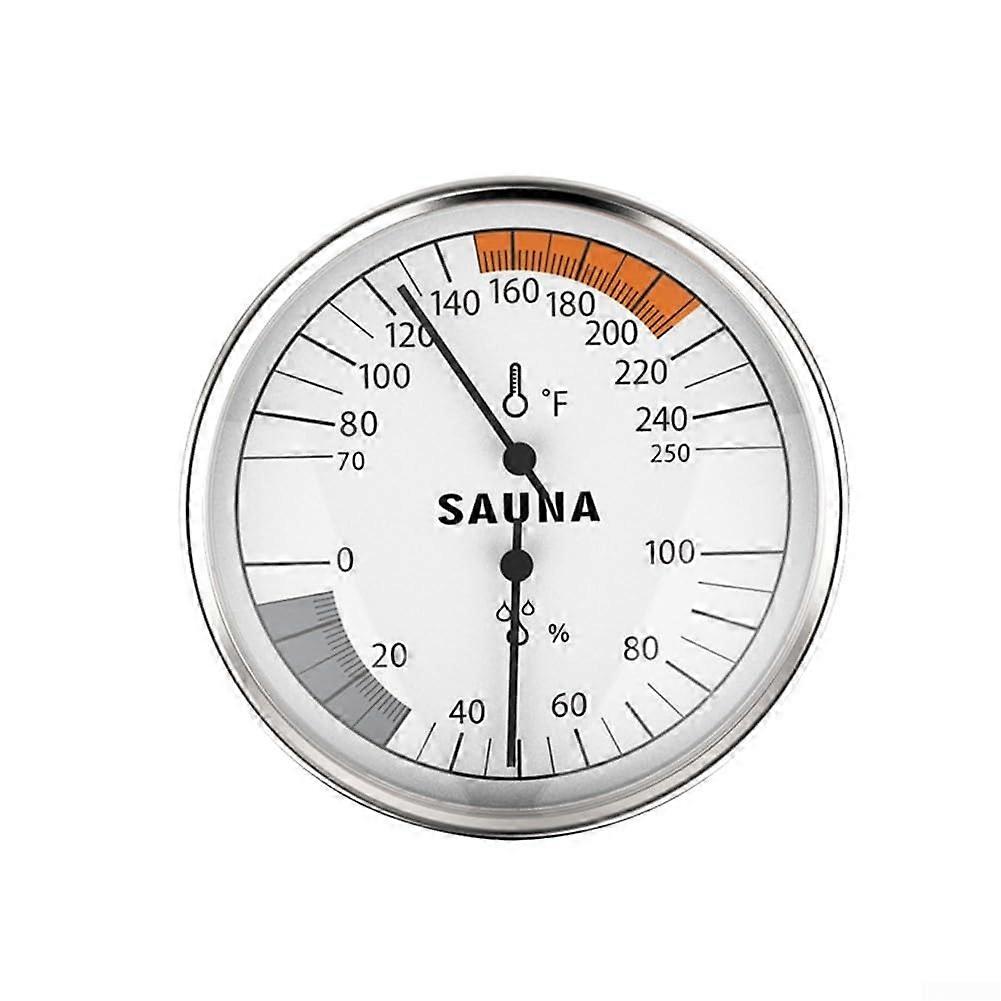 Sauna Thermometer with Hygrometer Automatic Calibration Durable Metal Shell Accurate Readings