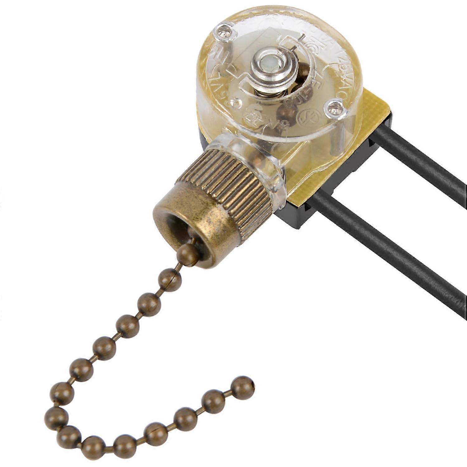 ZE109 Ceiling Fan Pull Chain Switch Replacement, Easy Control, Hunter Compatible, Bronze
