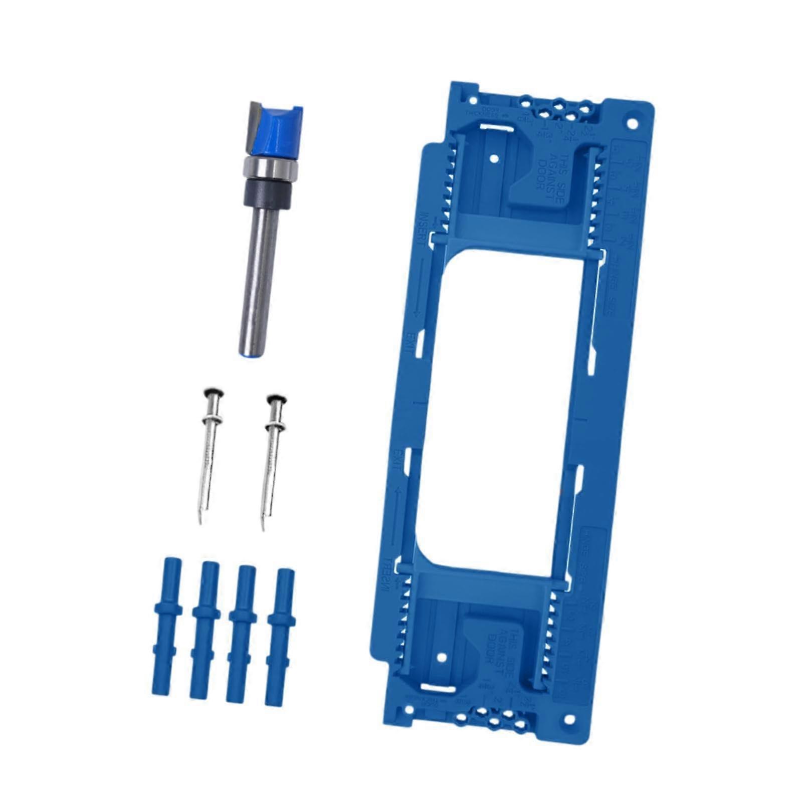 Adjustable Door Hinge Installation Kit with Precise Alignment for Multiple Sizes Blue