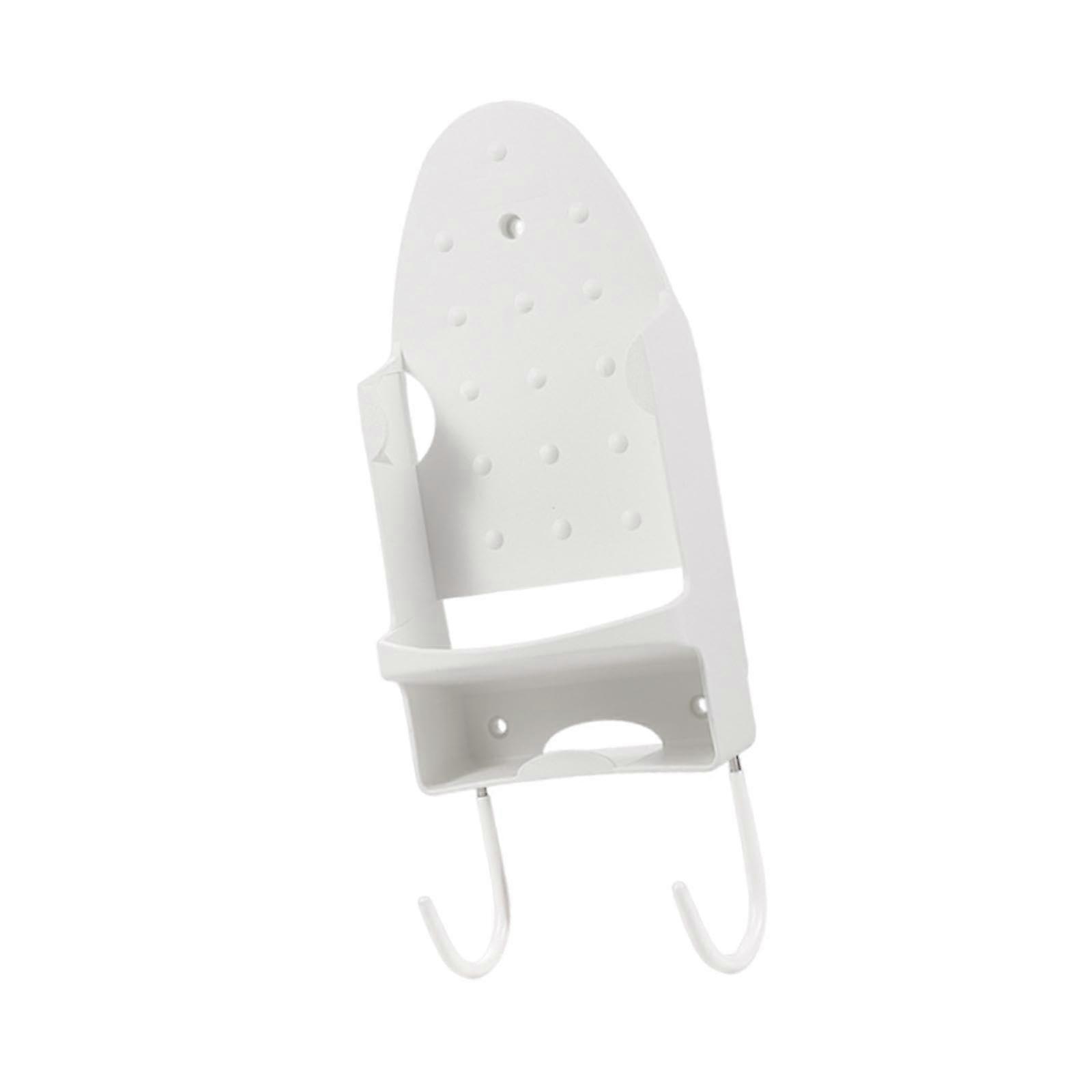 Ironing Board Wall Mount with Heat Resistant Iron Holder and Hooks, Compact Space Saving Organizer