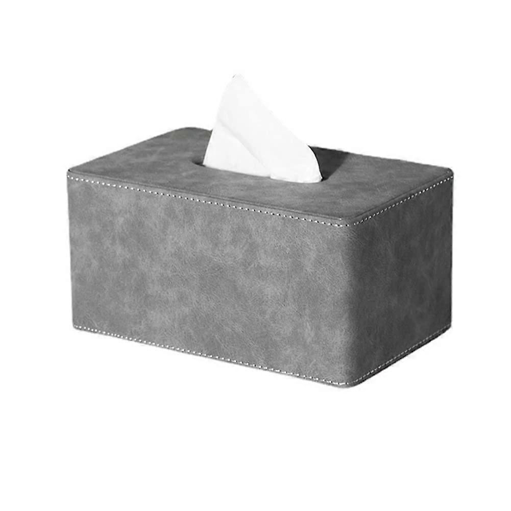 Leather Tissue Box Cover, Stylish Rectangular Holder for Home, Bathroom, Office and Car Décor