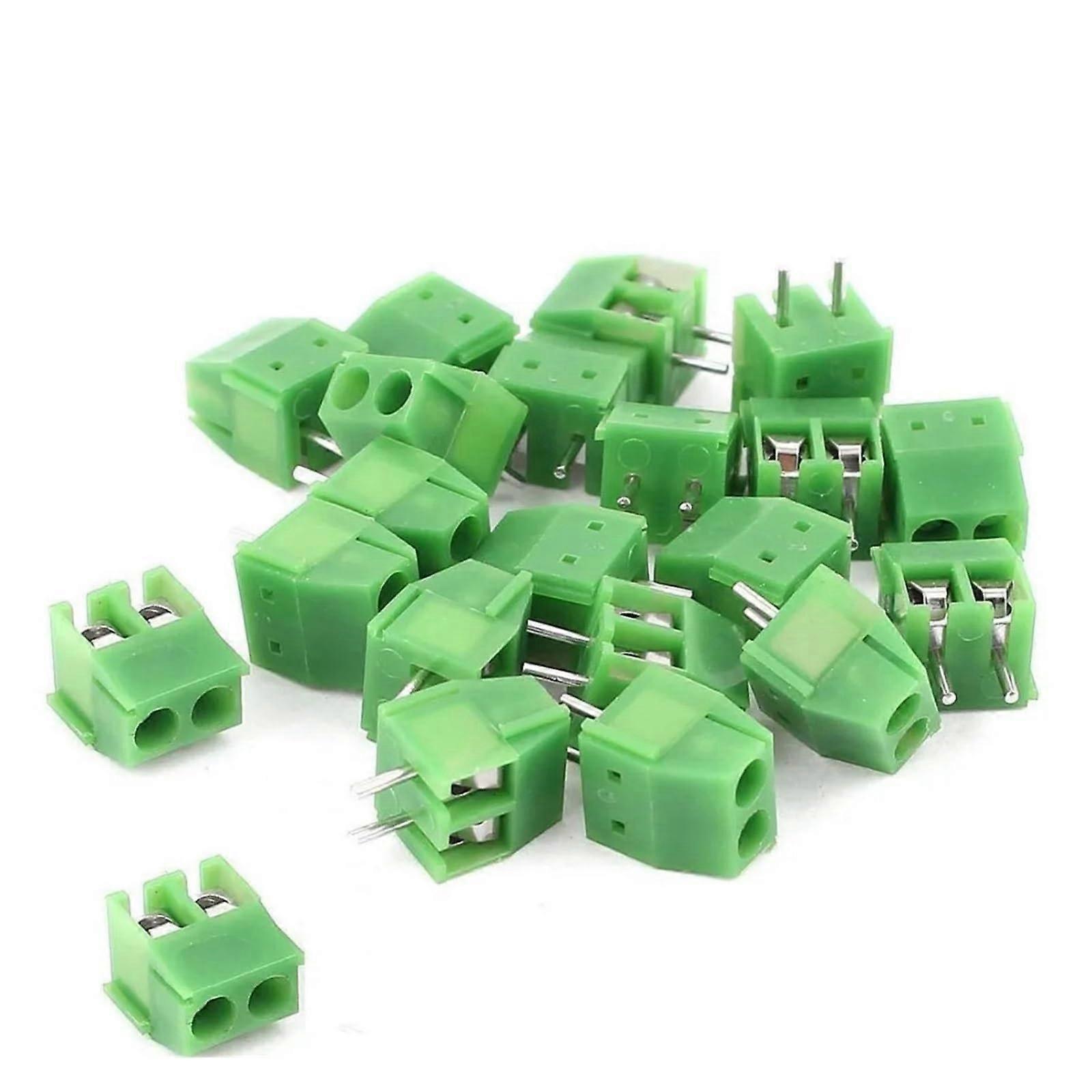100pcs 3.5mm Pitch 2 Pin PCB Screw Terminal Block Connector for Secure Wire Connection