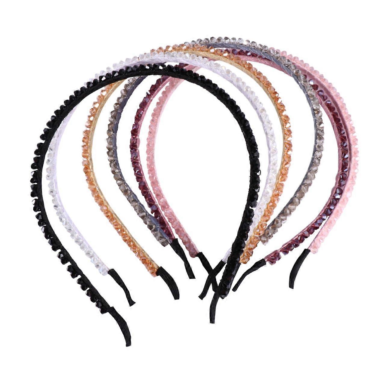 Beaded Headband Set for Women with Elegant Crystal Beadwork, Stretchable Comfortable Fit