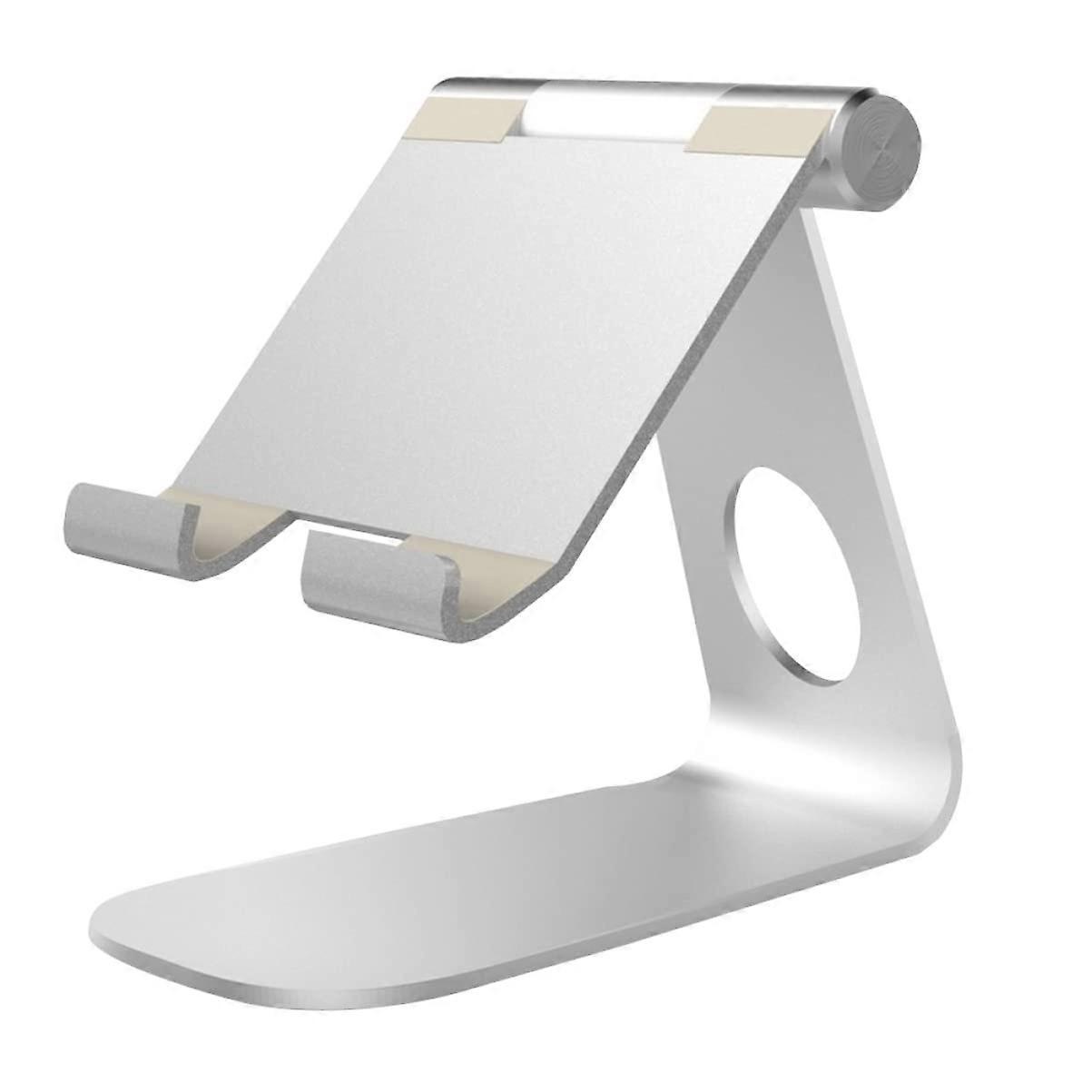 Adjustable Aluminum Tablet Stand with Sticky Base for iPad and EReaders Desktop Use