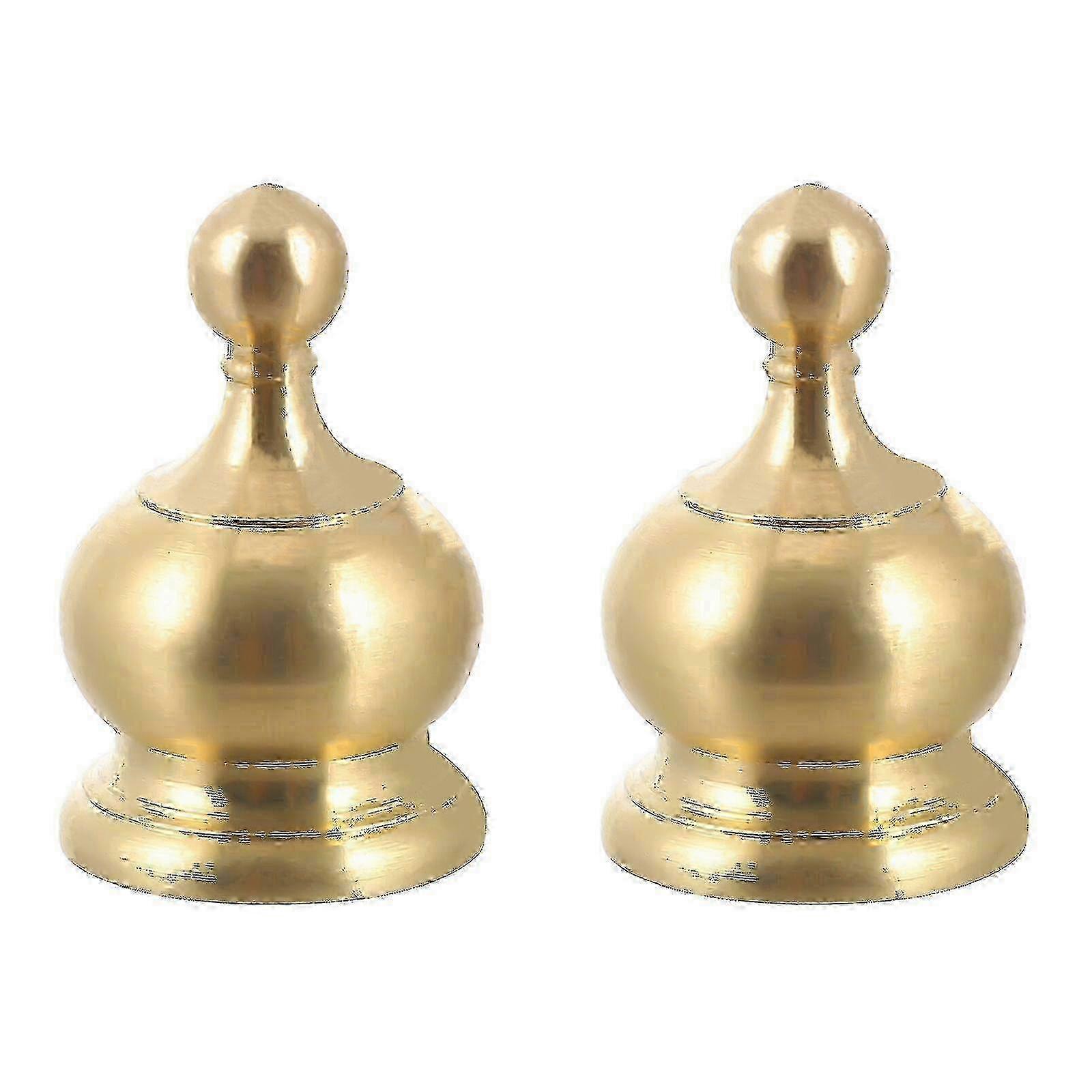 2pcs Replacement Lamp Finial Lighting Knob Decor Crown Shape Chic Light Knob