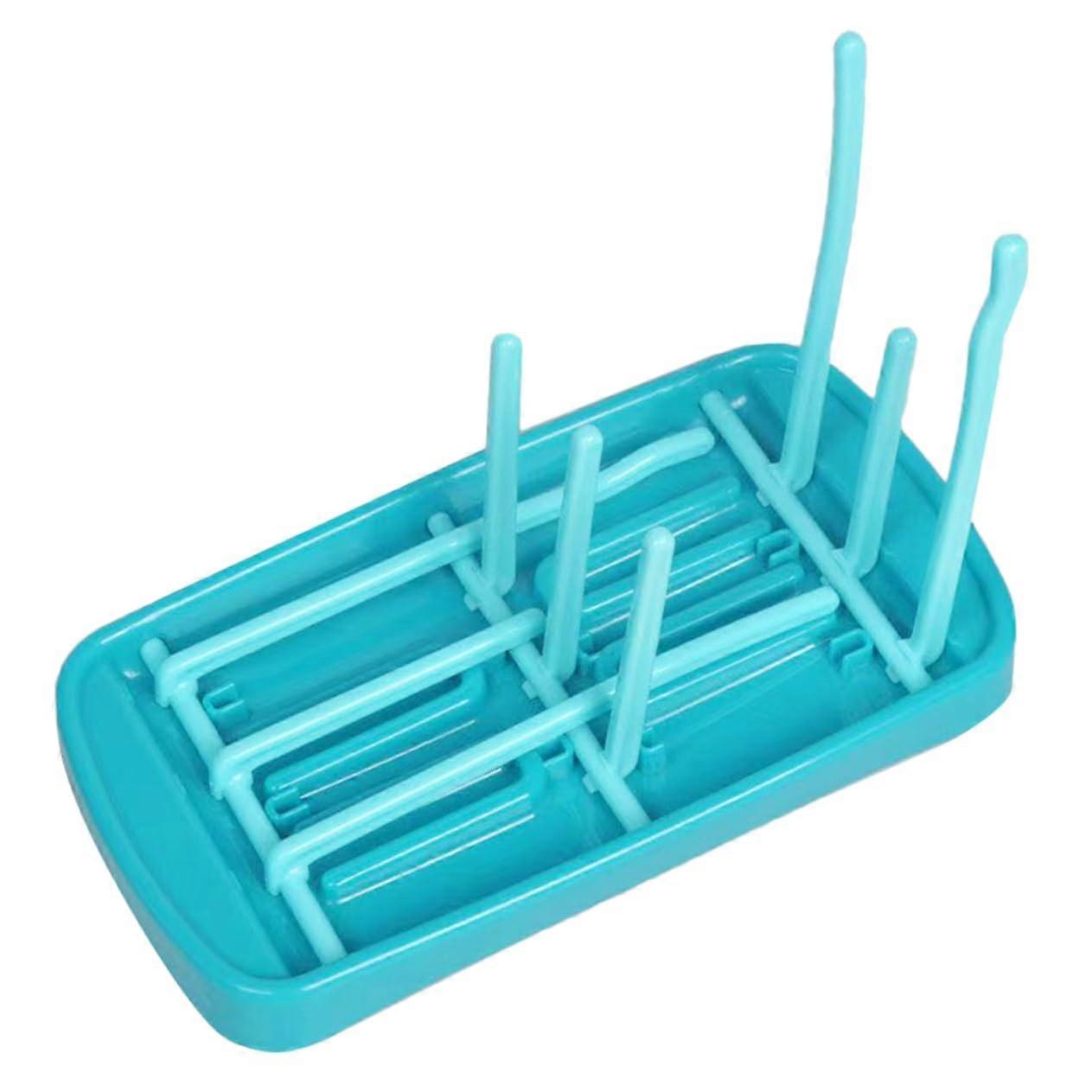 Portable Foldable Bottle Drying Rack with Draining Board, SpaceSaving Countertop Organizer