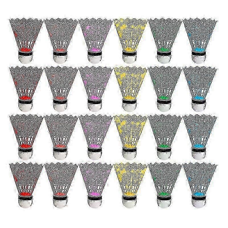 36pcs Kids Badminton Plastic Shuttlecocks, Assorted Colors