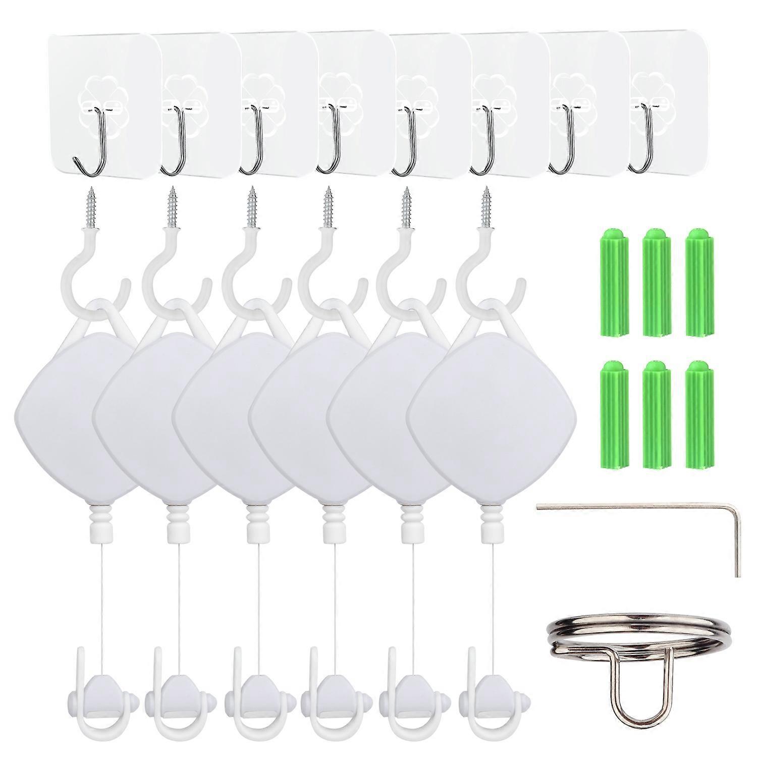 6PCS VR Cable Management System Retractable Ceiling Pulley for VR Headset Cable Organizer Accessorie