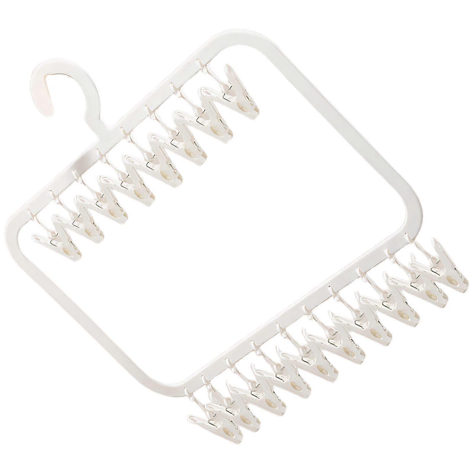 Space Saving Clothes Drying Rack with 18 Secure Clips for Socks and Small Laundry in Dorm Room