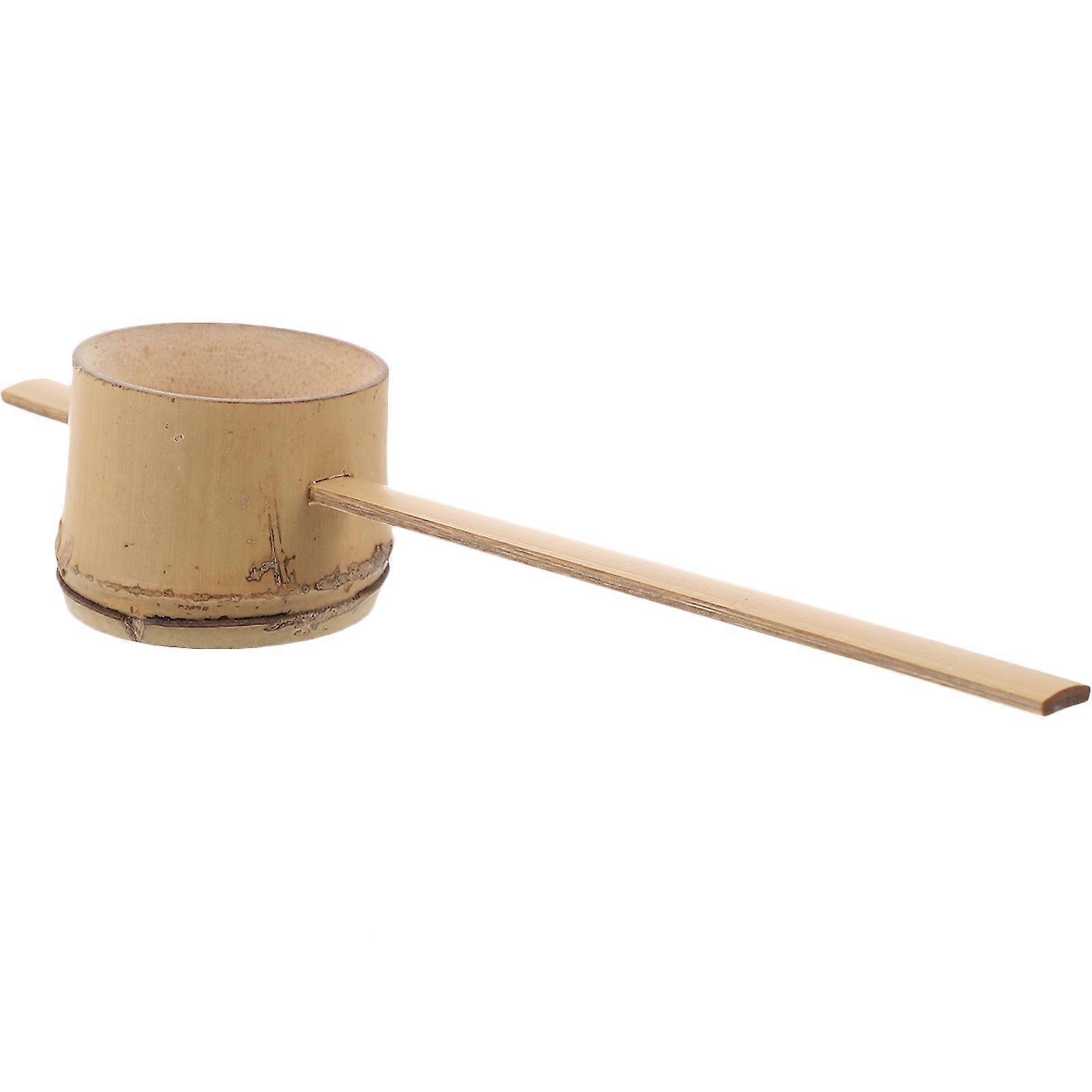 Khaki Bamboo Tea Strainer for Tea Making with Handle Practical Use