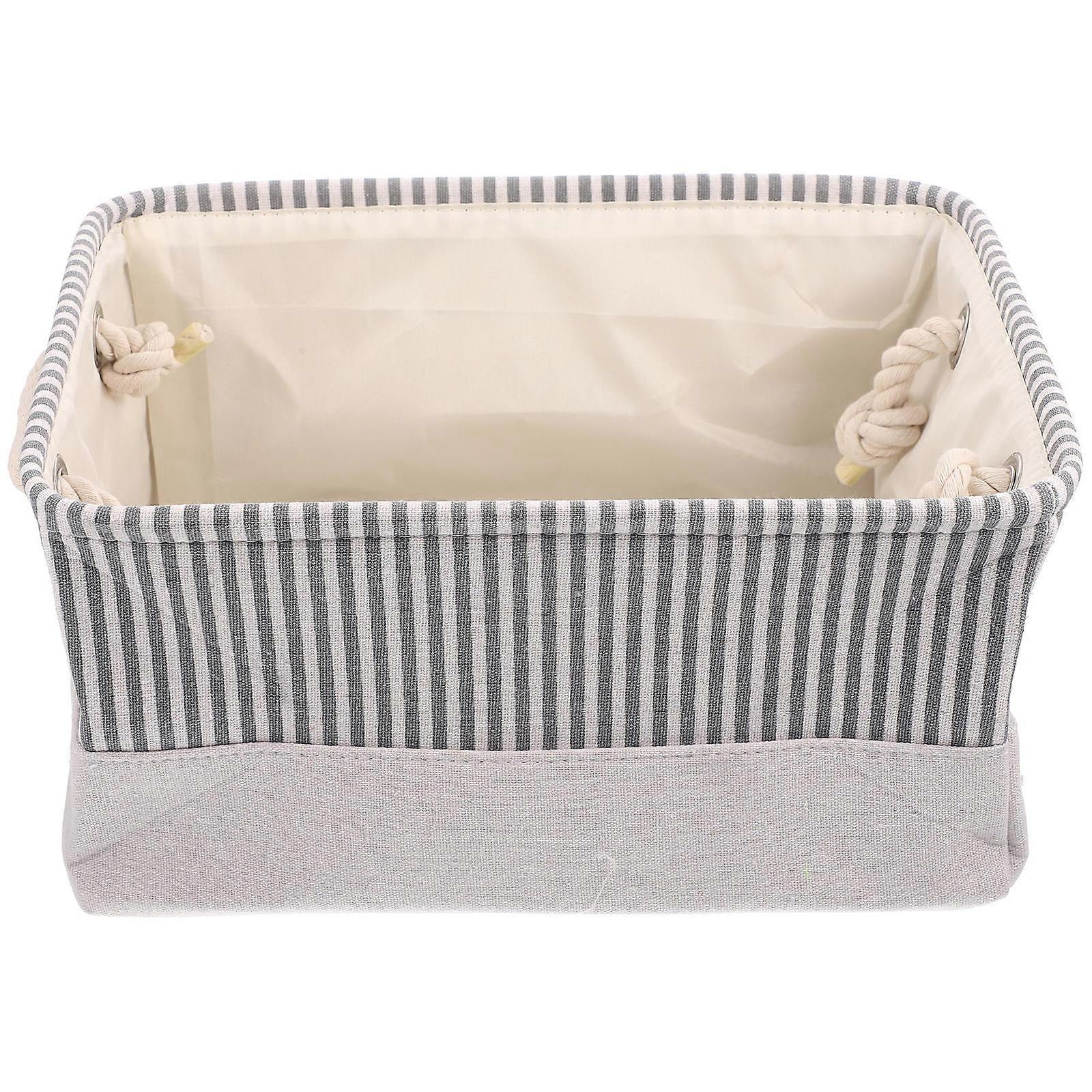 Clothes Storage Basket Foldable Laundry Basket for Home 5Pcs White