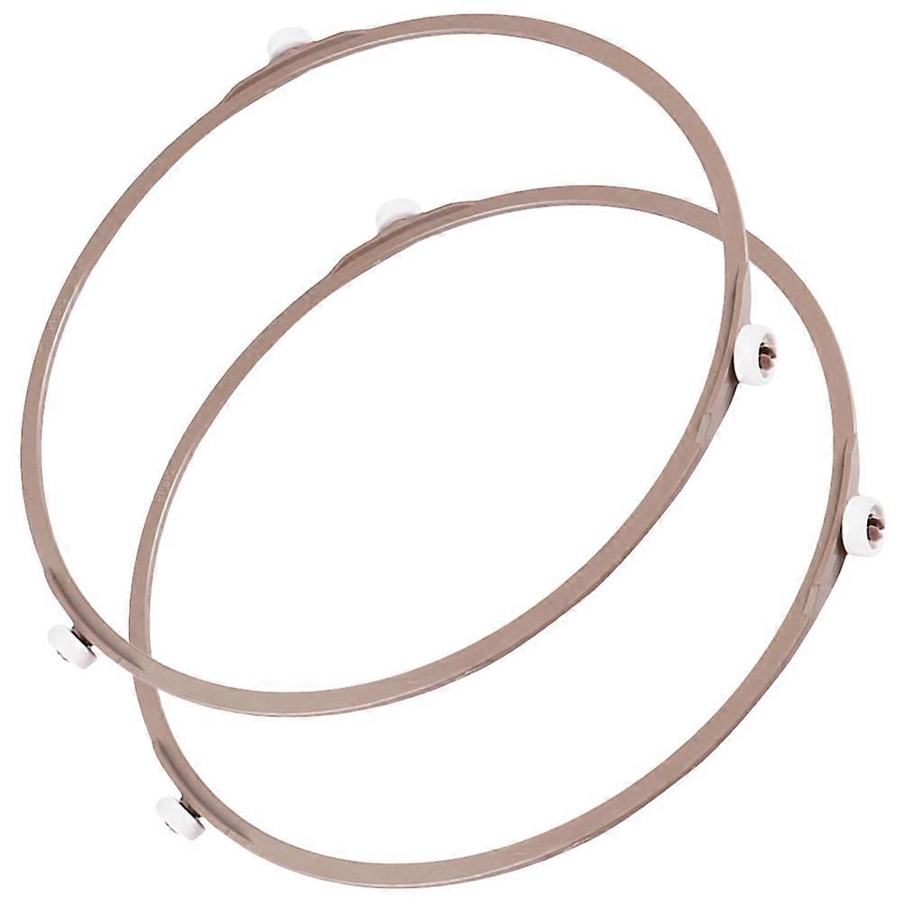 Turntable Plate Roller Support for Microwave Oven with 2Pcs Brown Brackets