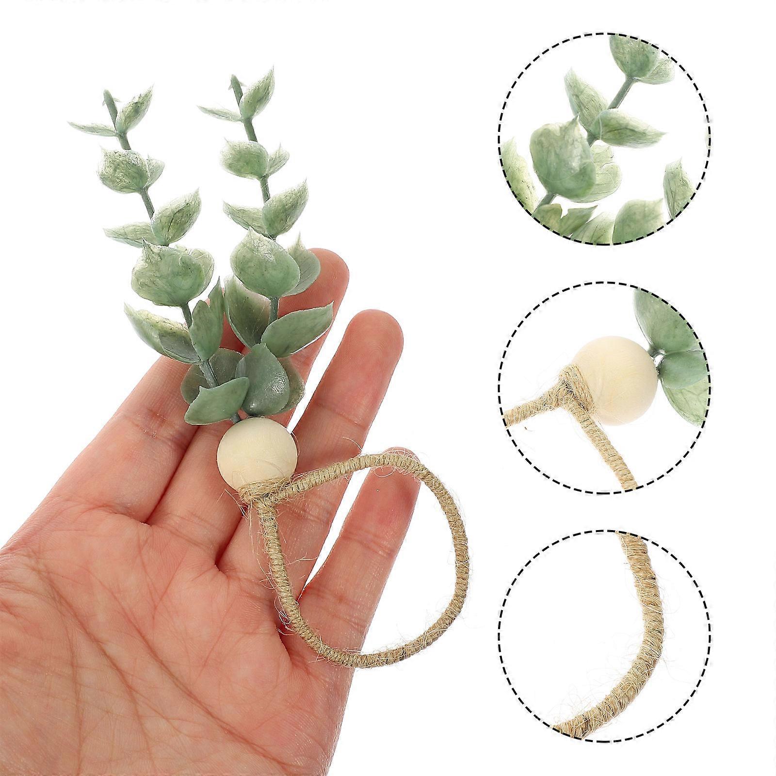 Sturdy 2Pcs Plant Shaped Napkin Rings For Dining Experience Elegant Table Decor