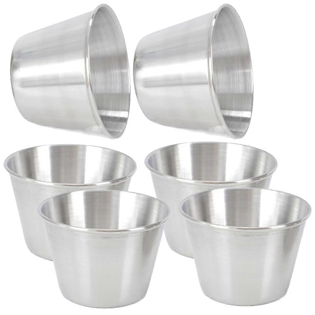 Stainless Steel Condiment Cups Versatile And Multi Functional For Sauces Desserts 6Pcs