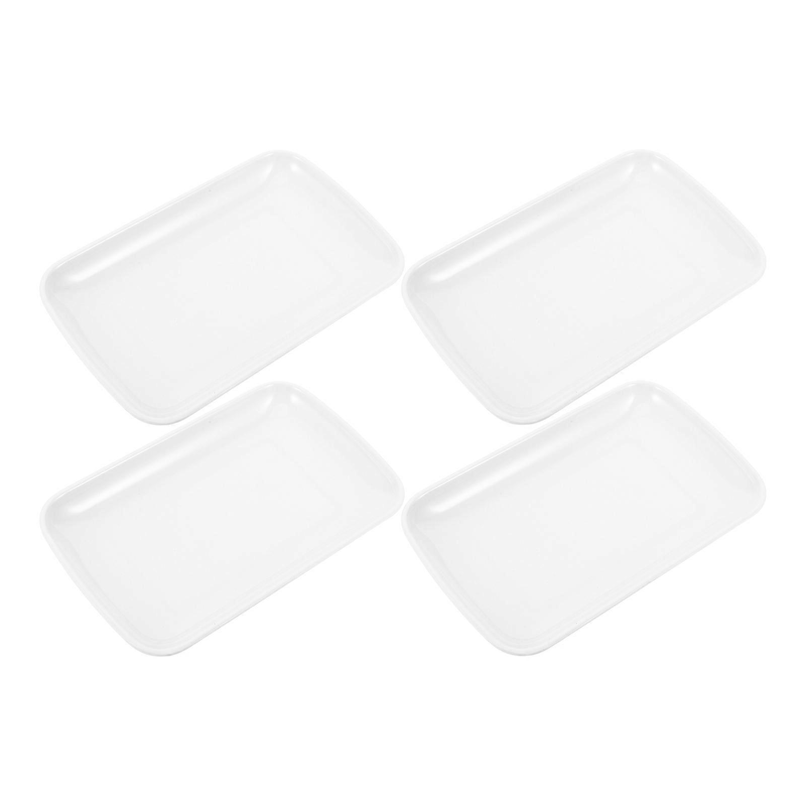 Practical Snack Food Plates Rectangular Plates for Kitchen Use 4Pcs