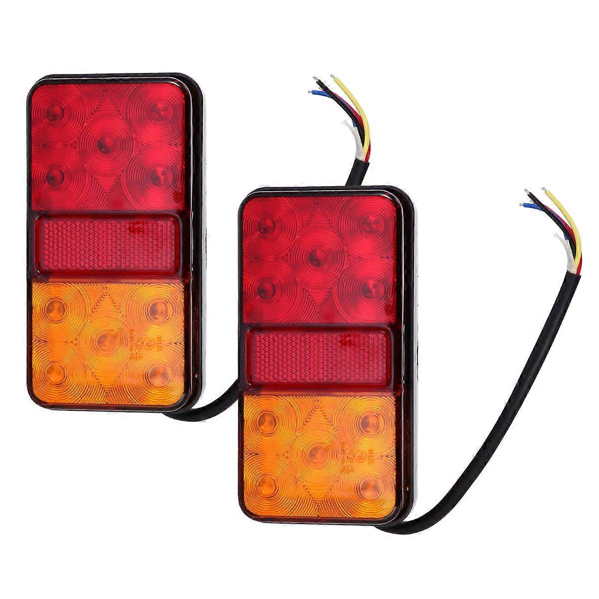 Tail Lights 2Pcs for Trailer Lighting Use Red Pc Trailer Signal Lights