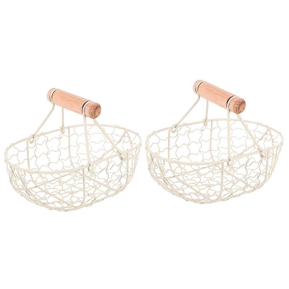 2Pcs Assorted Color Fruit Basket for Household Multi-Purpose Storage Use