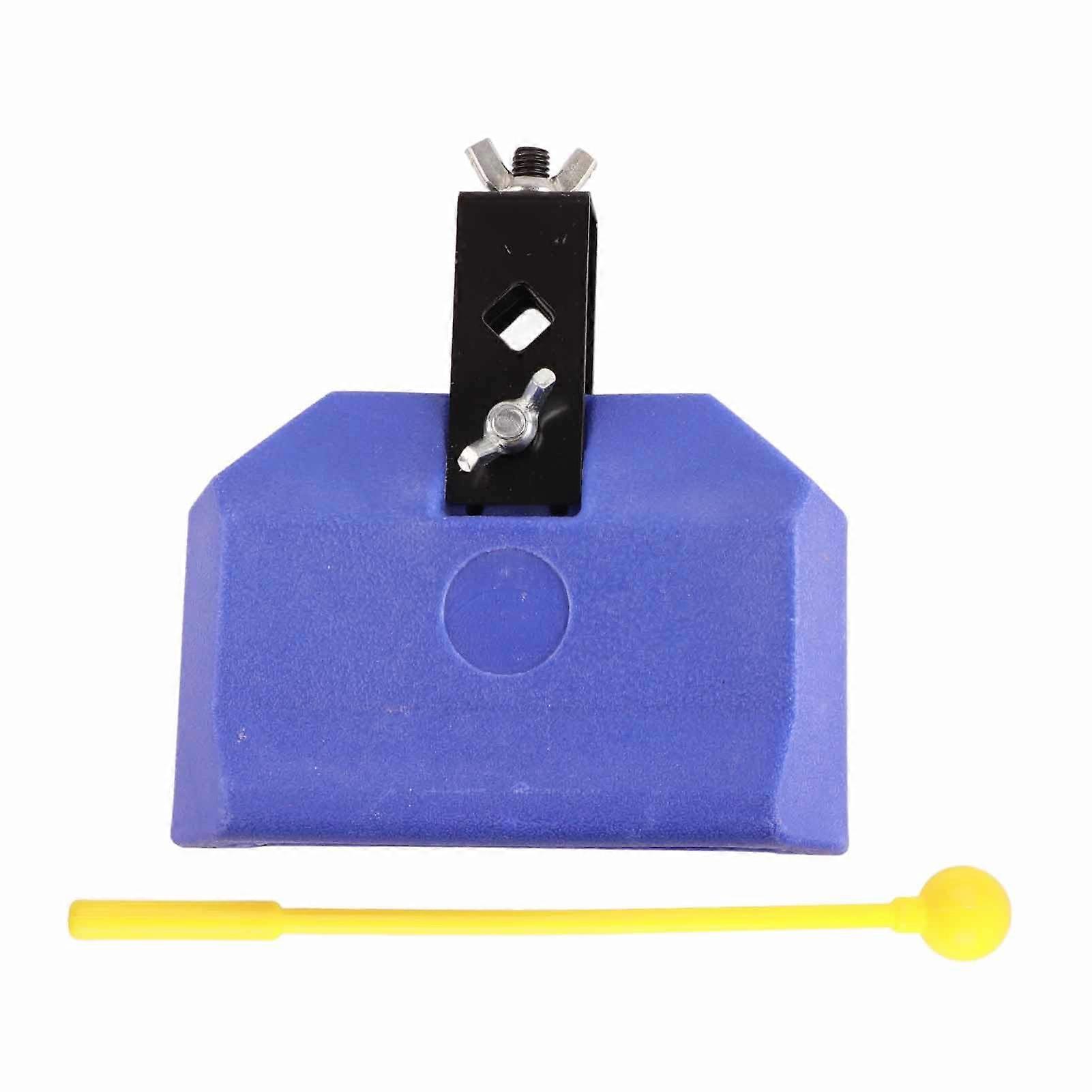 Blue Jam Block with Rack Clamp for Drum Kit, Bright Tone, Durable Compact Percussion Block