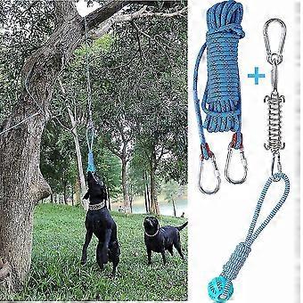 Hond Spring Pole Speelgoed Set Outdoor Opknoping Oefening Katoen Touw Hond Bijtende Speelgoed