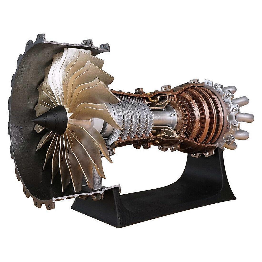 Jet Engine Model Kit with Visible Internal Mechanisms, DIY Turbofan Engine STEM Educational Toy