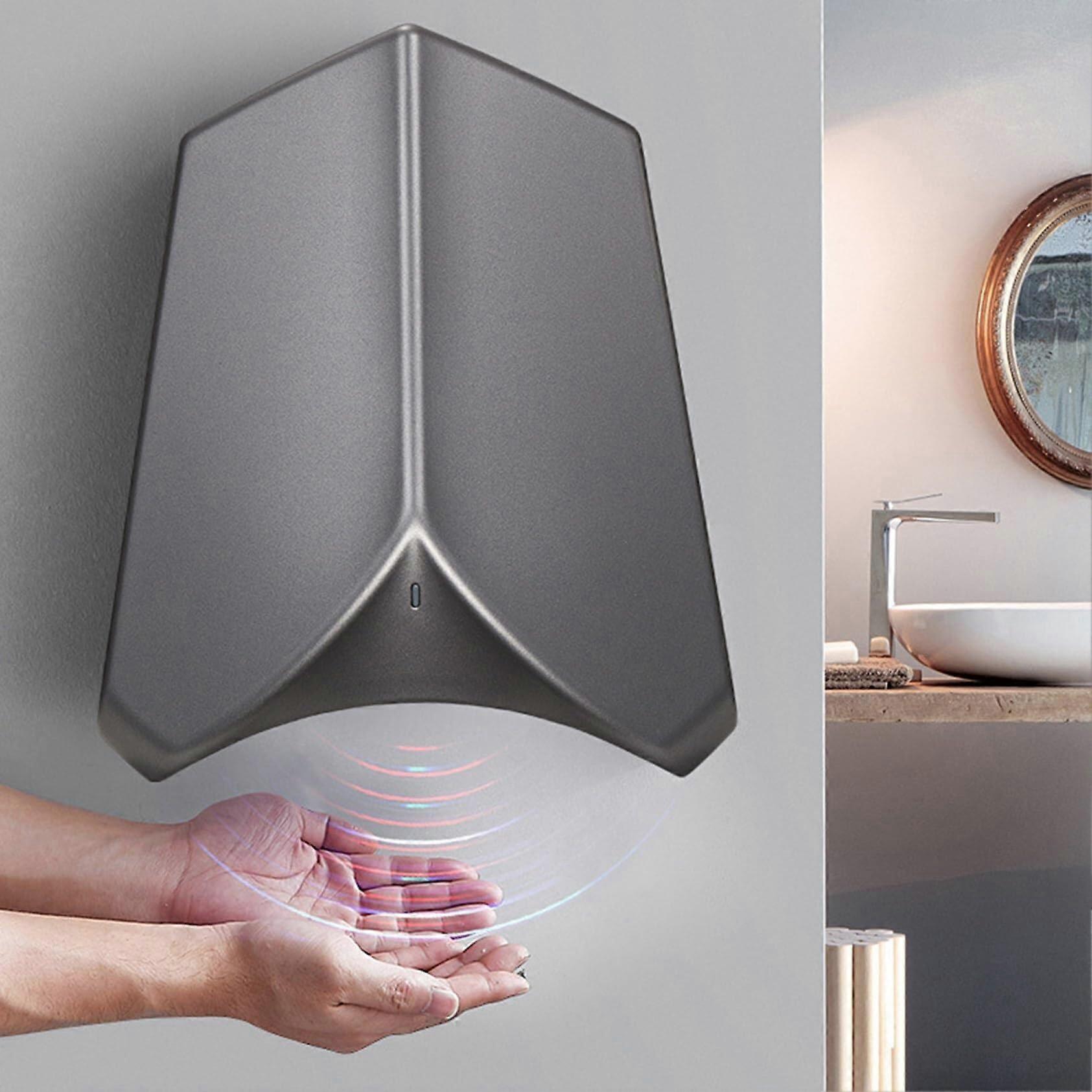Commercial Hand Dryer Silver Wall Mounted Fast Drying Automatic Sensor Energy Saving for Restrooms