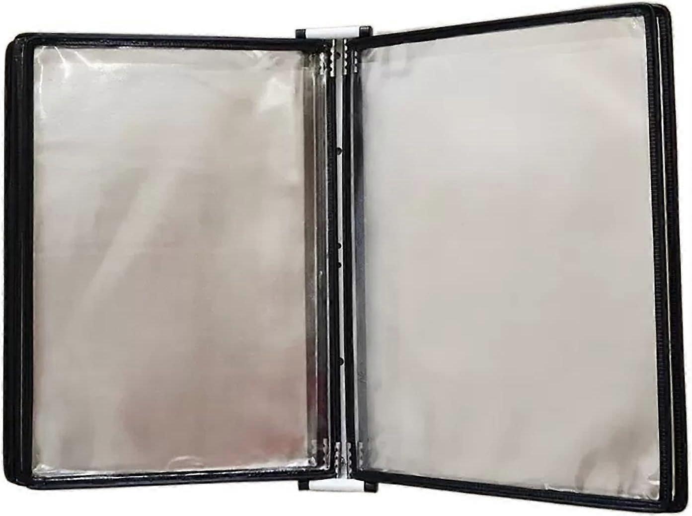 A4 Wall Mounted Document Display Rack, 5 Panel Rotating File Organizer for Quick Reference and Catalogs