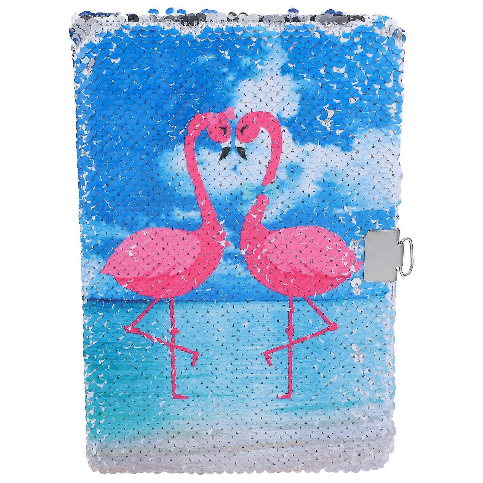 Fire Flamingo Sequin Notebook for Writing Use Reversible Sequin Notebook Decorative Notepad