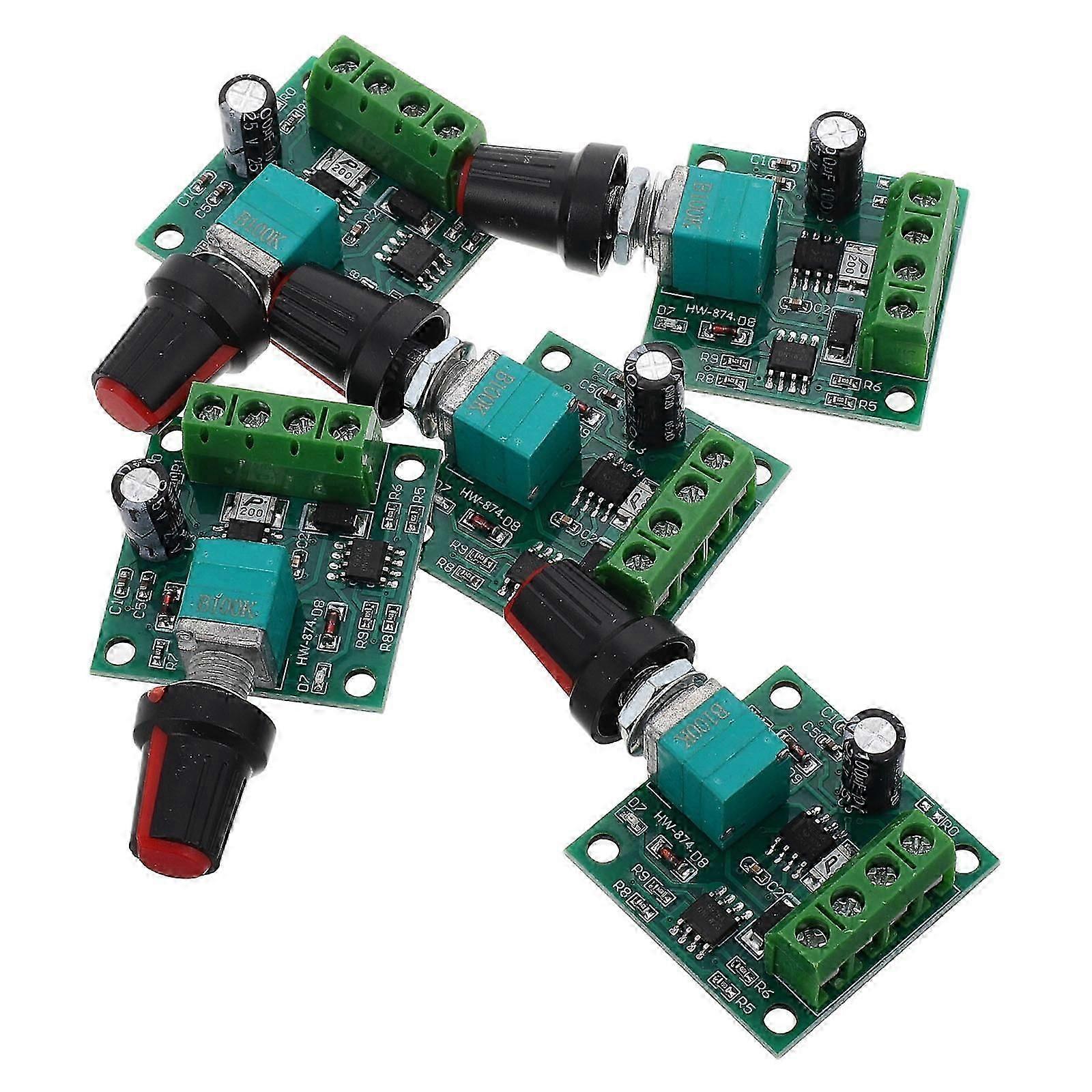 Direct Current Pwm Motor Speed Controller 5Pcs Adjustable with Switch for Dc