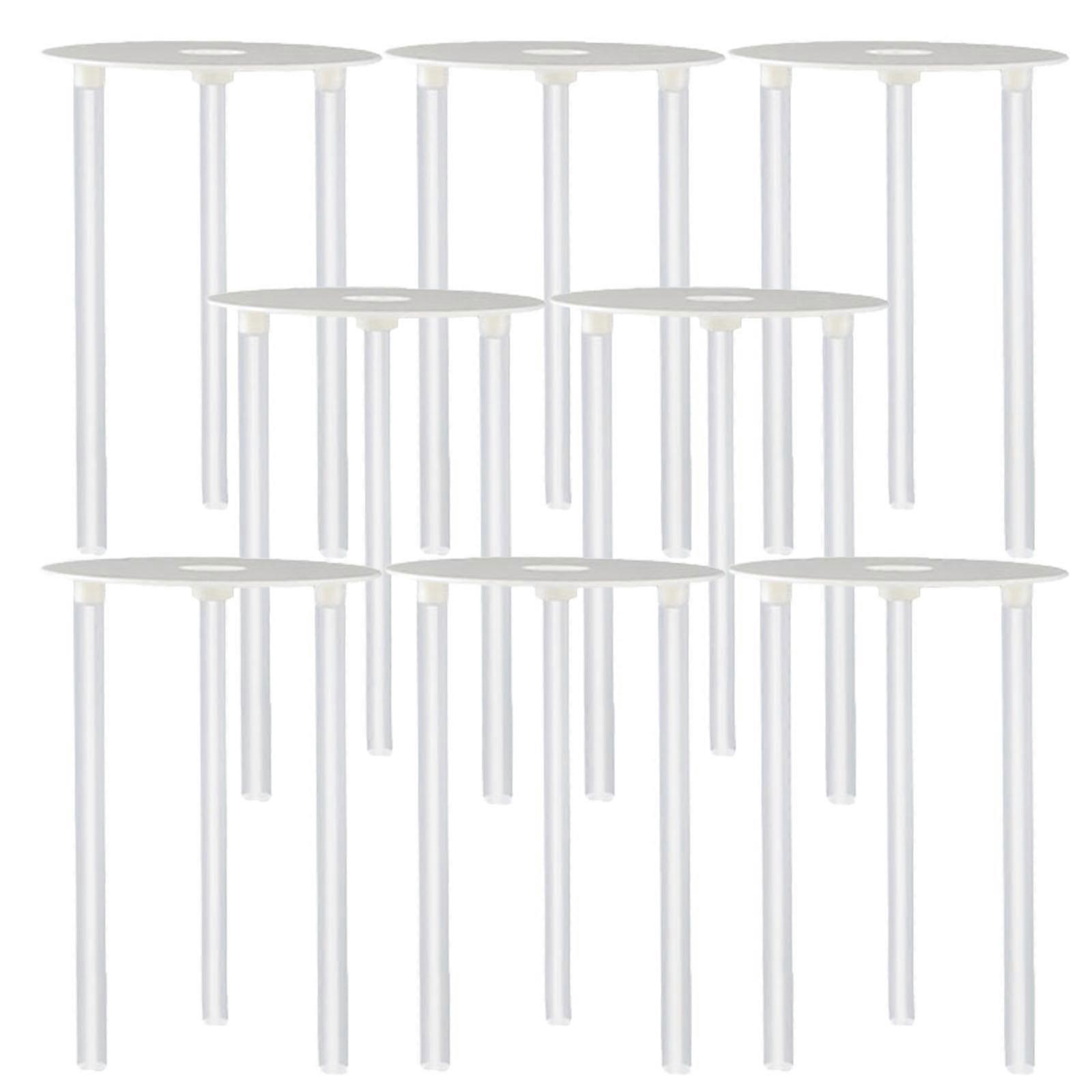 8sets Cake Separator Plates Plastic Cake Holders Set Tiered Cake Construction Stacking Tools