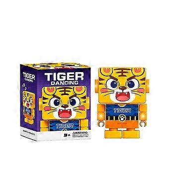 Dowmoo Tanzender Tiger – Quadratisches Spielfiguren-Spielzeug – Niedliches Cartoon-Tiger-Design – Lustiges und interaktives Spielvergnügen für jeden Tag