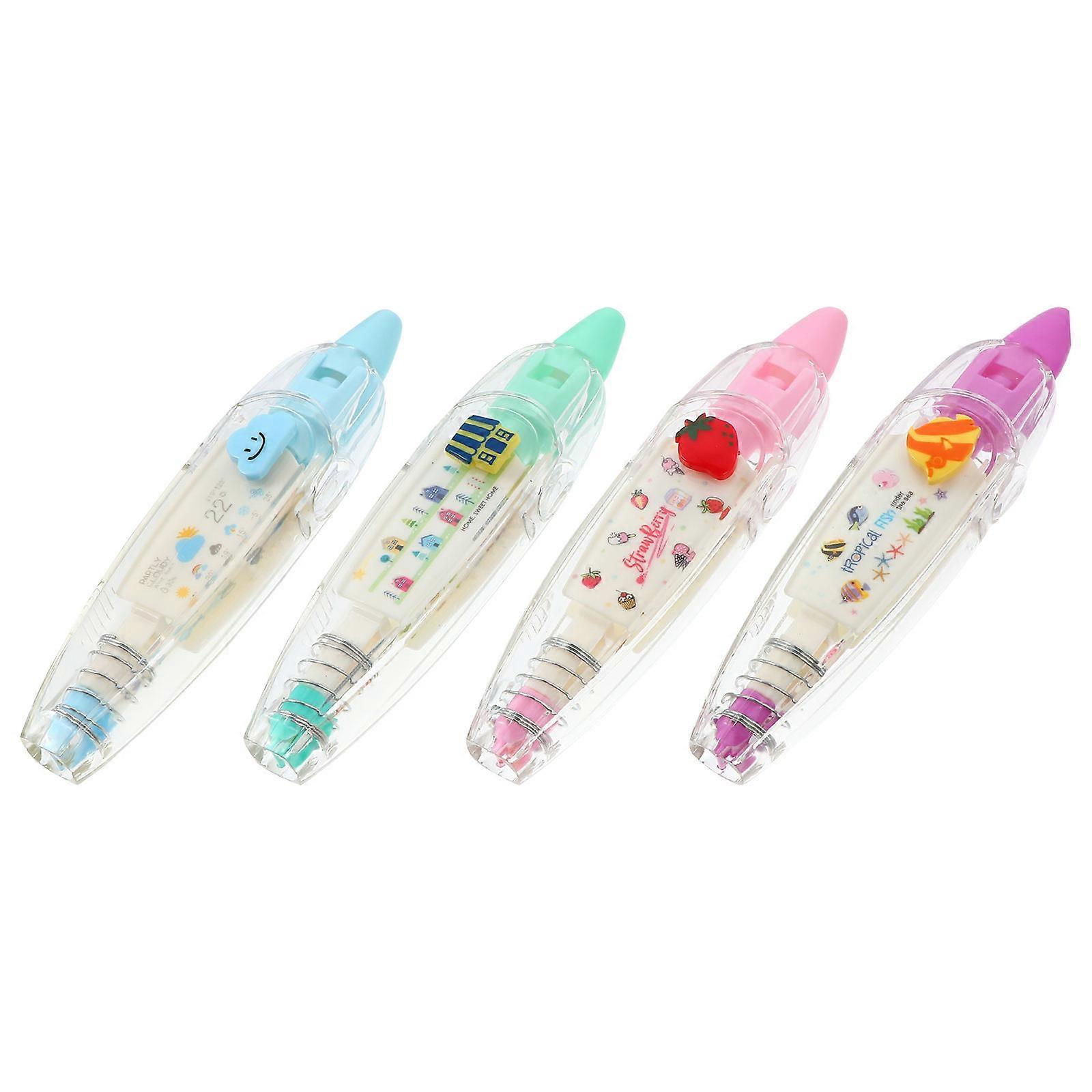 Correction Tapes Cartoon Pattern Pen for Writing Use 4Pcs
