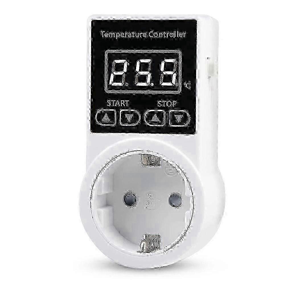 1pcs Digital Waterproof Thermostat Socket with Temperature Sensor for Precise Temperature Control