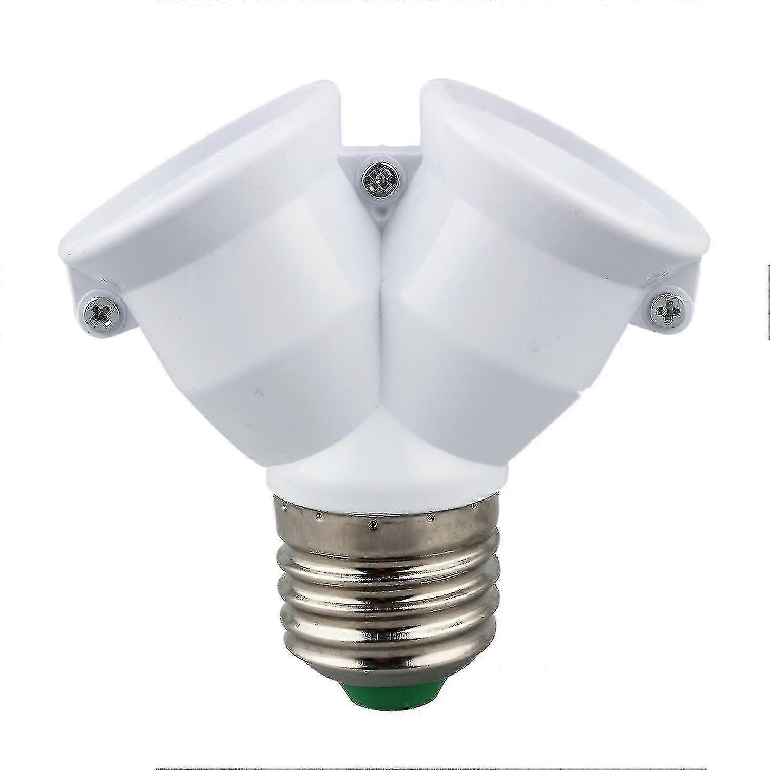 E27 to E27 Light Lamp Bulb Socket 2 Splitter Converter Chumian