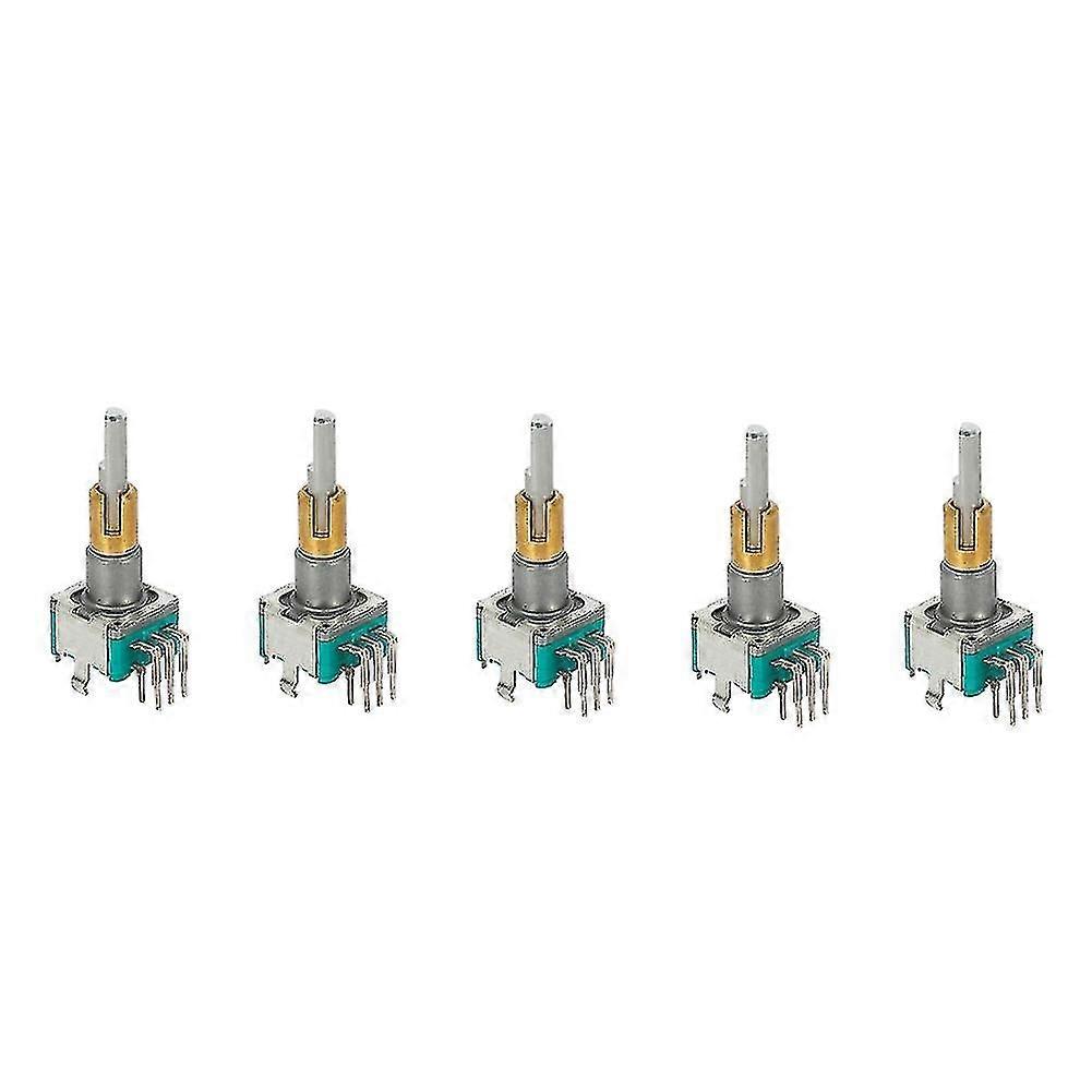 5pcs Ec11ebb24c03 Dual Axis Encoder With Switch 30 Positioning Number 15 Handle 25mm