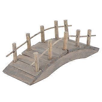 1 Stück Simulation Bogenbrücke Miniaturbrücke Dekor Mini Haus Versorgung (Hellbraun)
