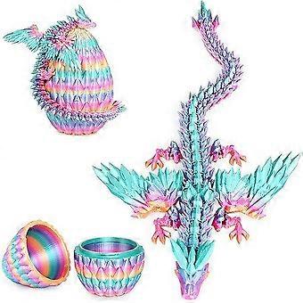 3D Printed Dragon Egg with Articulated Dragon Inside - Fidget Toy & Fantasy Decor for All Ages - Perfect Gift!