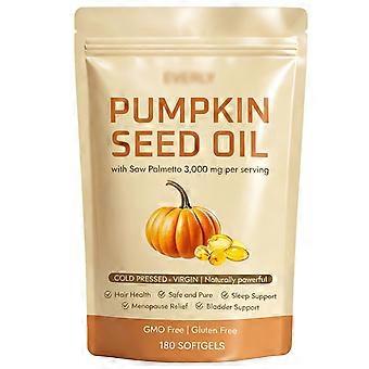 Pumpkin Seed Oil 180 Softgels, Cold Pressed-Virgin, Naturally Powderfuls A